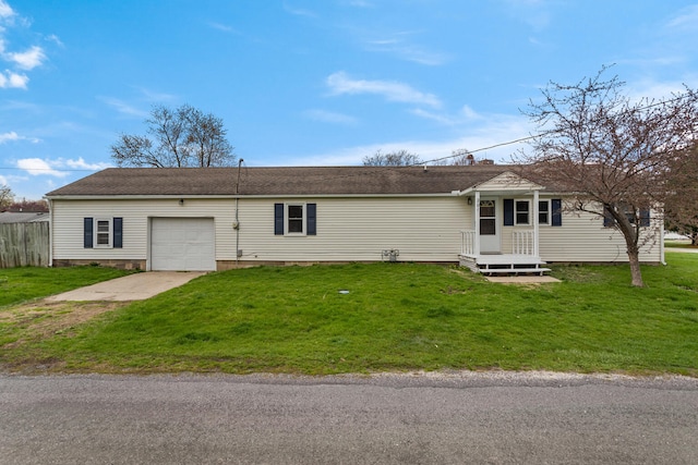 201 S 1st St, Tolono, IL 61880 - single story home with concrete driveway and an attached garage