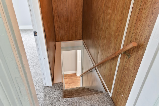 417 E Vermillion St, Odell, IL 60460 - staircase with carpet floors