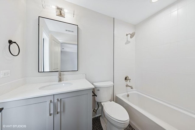 5906 Juniper Ct, Western Springs, IL 60558 - bathroom featuring vanity, toilet, and  shower combination