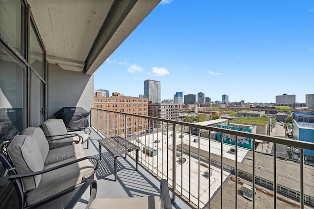 1530 S State St Unit 722, Chicago, IL 60605 - balcony with a skyline view and area for grilling