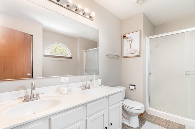2519 Quail Cv, Carpentersville, IL 60110 - bathroom featuring a stall shower and double vanity