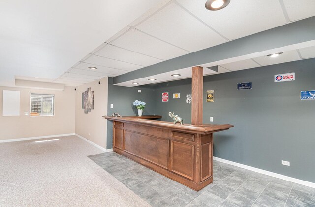 2519 Quail Cv, Carpentersville, IL 60110 - indoor bar with baseboards and a paneled ceiling