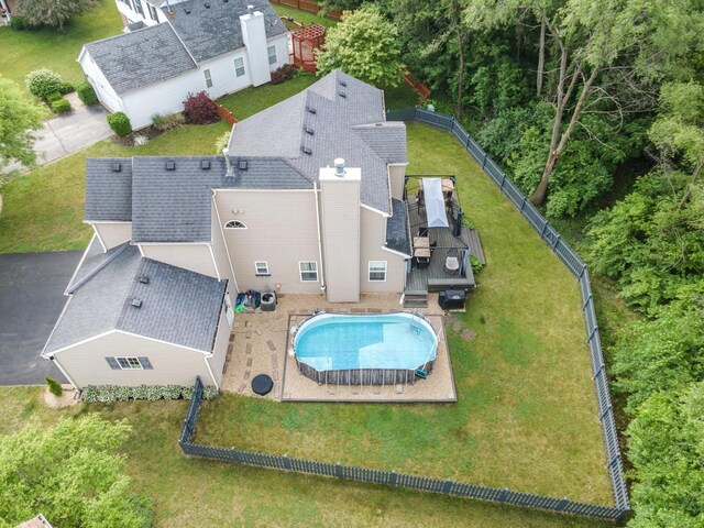 2519 Quail Cv, Carpentersville, IL 60110 - view from above of property featuring a pool area