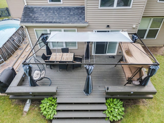 2519 Quail Cv, Carpentersville, IL 60110 - deck featuring outdoor dining space