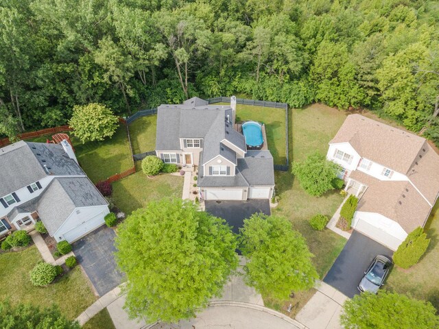 2519 Quail Cv, Carpentersville, IL 60110 - aerial view of a heavily wooded area