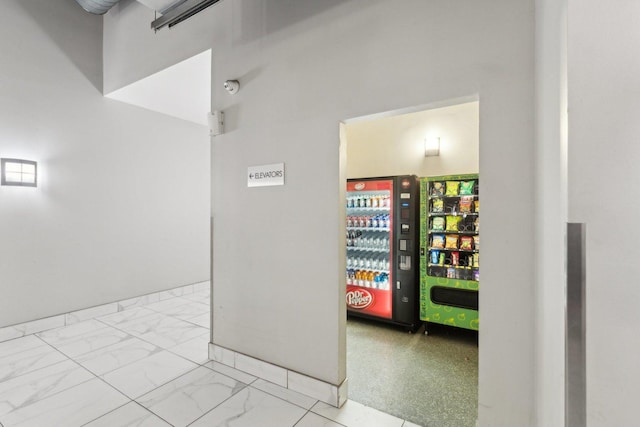 1645 W Ogden Ave Unit 516, Chicago, IL 60612 - hall featuring marble look tiles
