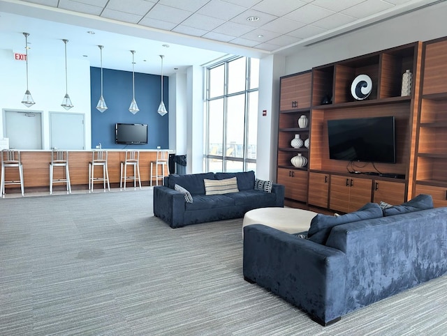 1629 S Prairie Ave Unit 2002, Chicago, IL 60616 - carpeted living area featuring floor to ceiling windows