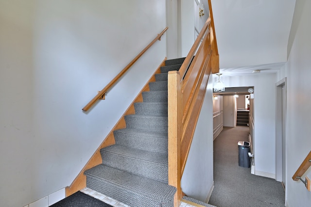7321 W Fullerton Ave Unit 10, Elmwood Park, IL 60707 - stairway with carpet