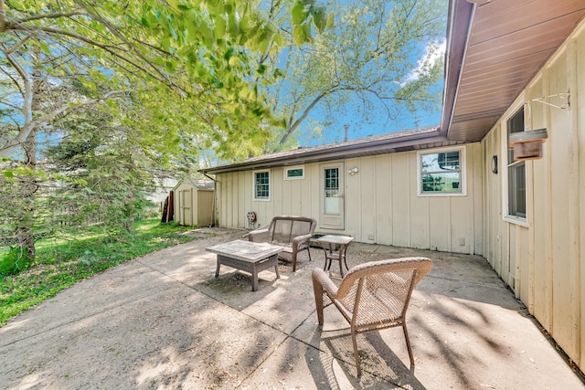 1006 Monroe St, Wauconda, IL 60084 - view of patio / terrace with a shed