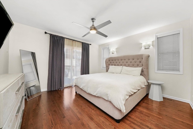 3353 N Kenmore Ave Unit 1, Chicago, IL 60657 - bedroom with wood finished floors and ceiling fan