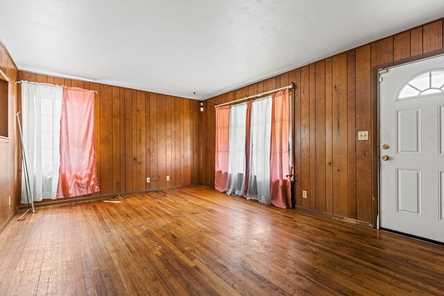 2611 Ellen St, Rockford, IL 61101 - entrance foyer featuring hardwood / wood-style flooring and wood walls
