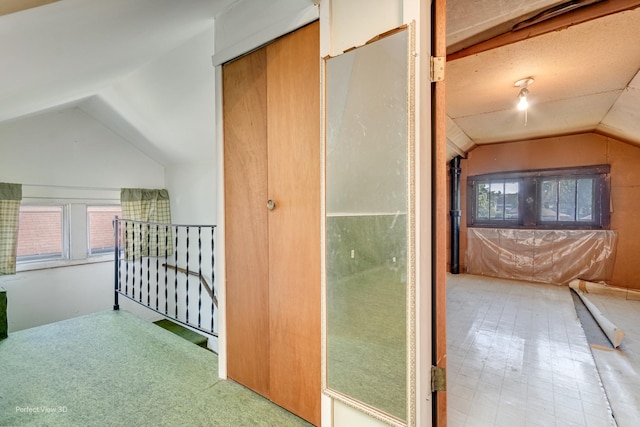 371 Elm St, Elgin, IL 60123 - hall with lofted ceiling and an upstairs landing