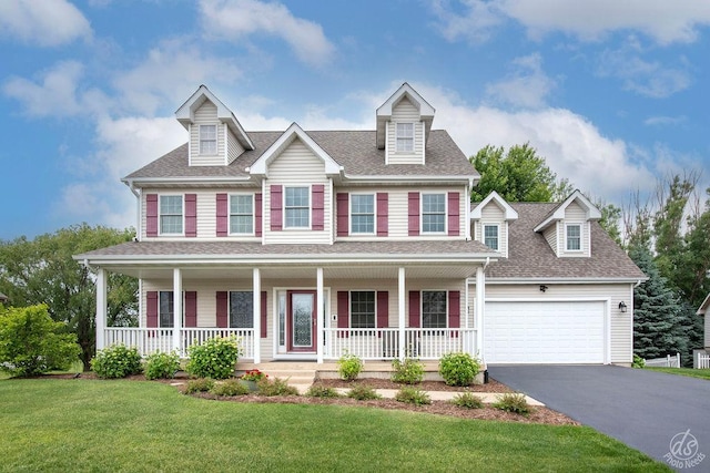 141 Mary Hamsmith Ct, Sycamore, IL 60178 - colonial home featuring asphalt driveway, covered porch, and roof with shingles
