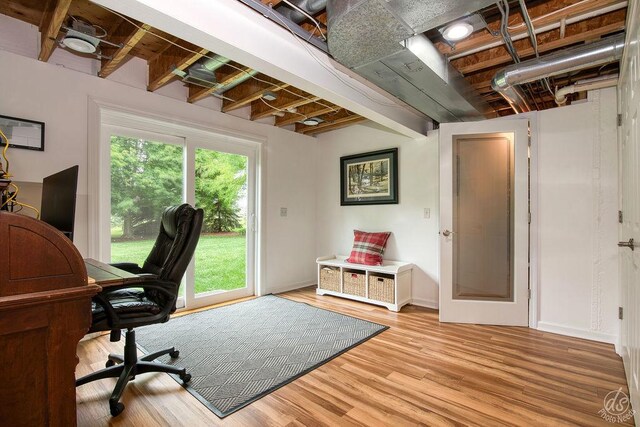 141 Mary Hamsmith Ct, Sycamore, IL 60178 - home office with wood finished floors