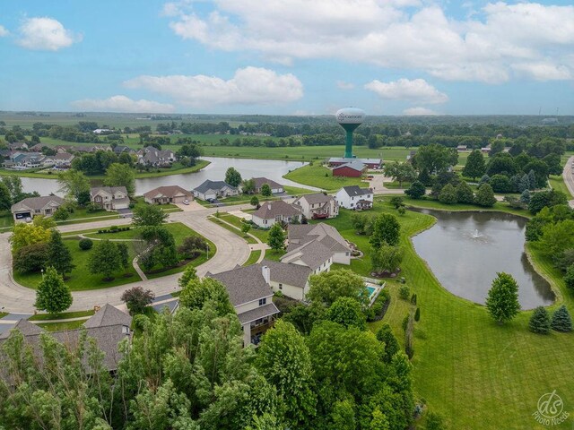141 Mary Hamsmith Ct, Sycamore, IL 60178 - aerial view of residential area with a large body of water