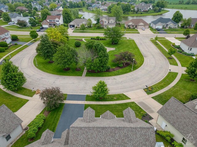 141 Mary Hamsmith Ct, Sycamore, IL 60178 - aerial perspective of suburban area featuring a large body of water