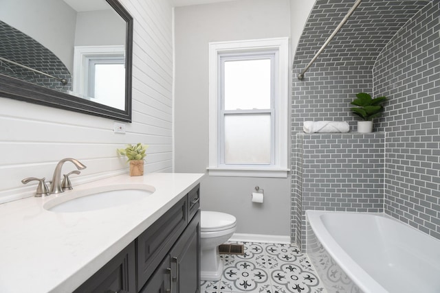 1234 Edmer Ave, Oak Park, IL 60302 - full bath featuring vanity, tile patterned floors, and shower / bath combination