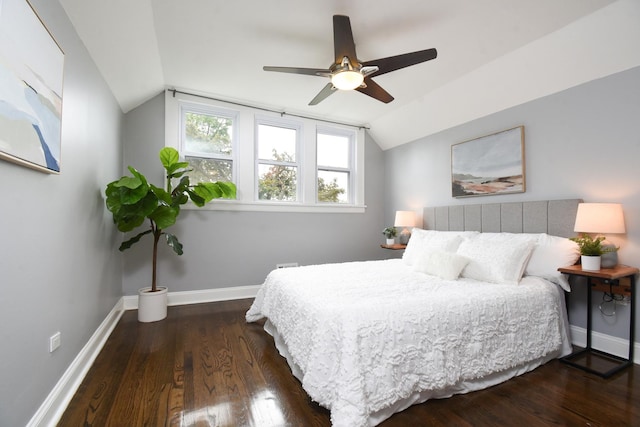 1234 Edmer Ave, Oak Park, IL 60302 - bedroom featuring lofted ceiling, wood finished floors, and a ceiling fan