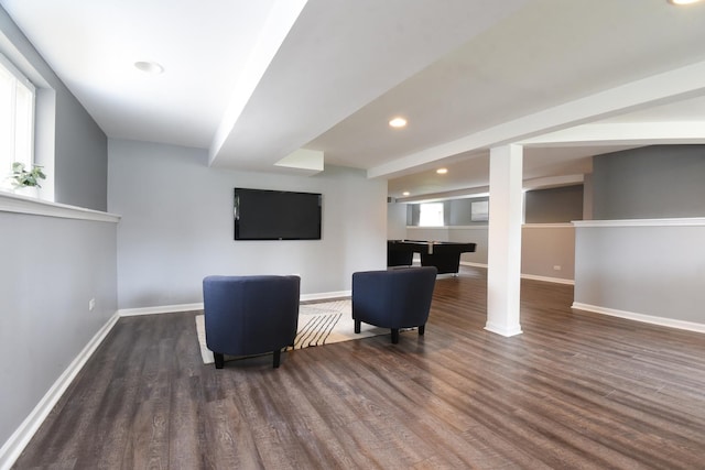1234 Edmer Ave, Oak Park, IL 60302 - sitting room with wood finished floors and recessed lighting