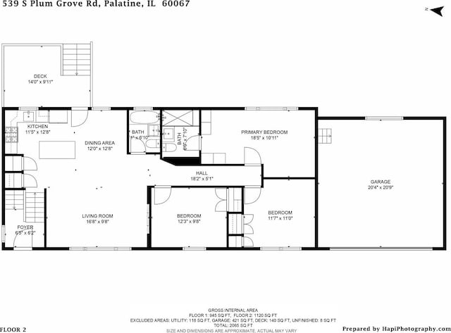 539 S Plum Grove Rd, Palatine, IL 60067 - property floor plan