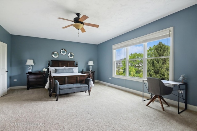 76 Landon Cir, Wheaton, IL 60189 - bedroom with carpet and a ceiling fan