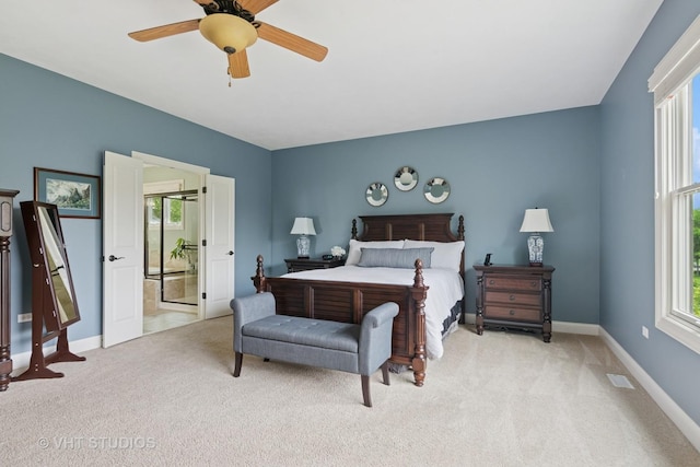 76 Landon Cir, Wheaton, IL 60189 - bedroom with carpet floors, multiple windows, and a ceiling fan
