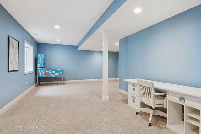 76 Landon Cir, Wheaton, IL 60189 - carpeted office with recessed lighting