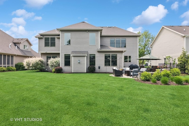 76 Landon Cir, Wheaton, IL 60189 - back of house featuring an outdoor hangout area and a patio
