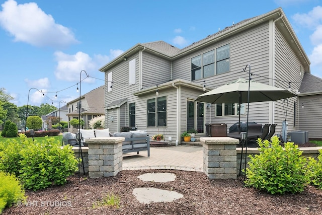 76 Landon Cir, Wheaton, IL 60189 - back of property featuring a patio and an outdoor hangout area