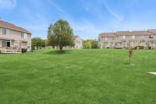 6941 Brightwater Dr, Fox Lake, IL 60020 - view of green lawn with a residential view