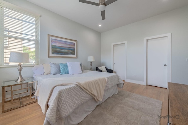 2414 W Grenshaw St Unit 1E, Chicago, IL 60612 - bedroom with wood finished floors, recessed lighting, and ceiling fan