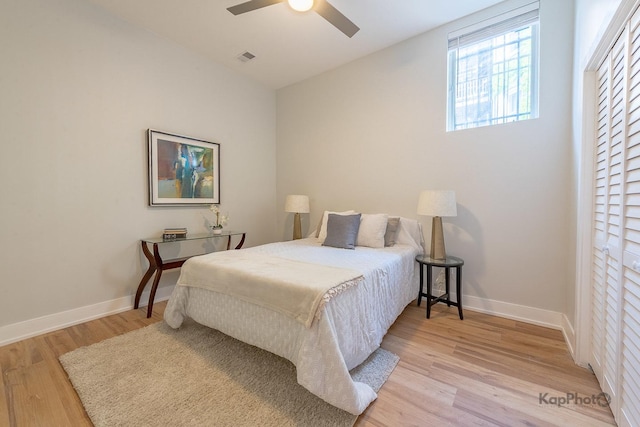 2414 W Grenshaw St Unit 1E, Chicago, IL 60612 - bedroom featuring light wood finished floors and ceiling fan