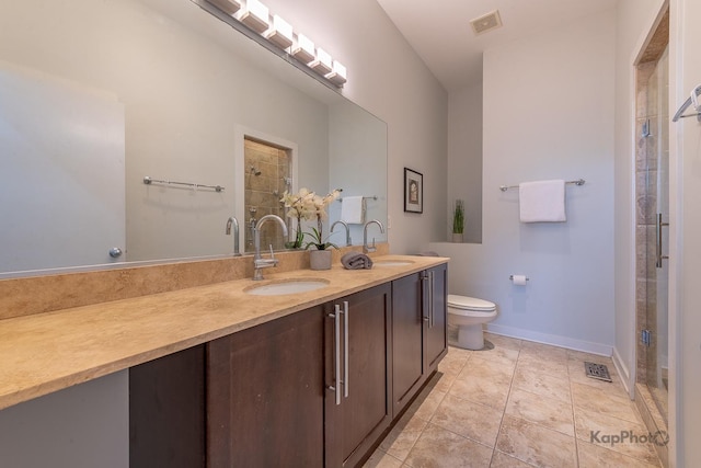 2414 W Grenshaw St Unit 1E, Chicago, IL 60612 - bathroom with double vanity and a shower stall