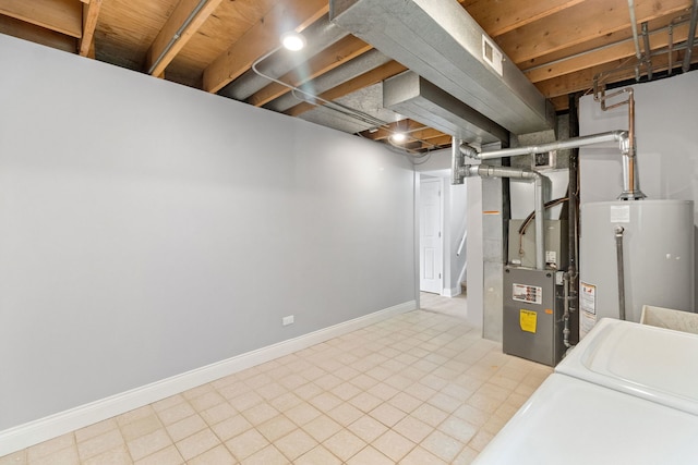 15240 Woodlawn Ave, Dolton, IL 60419 - finished basement with gas water heater, heating unit, and baseboards