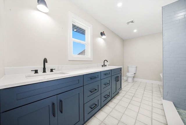 14814 Oakcreek Ct, Orland Park, IL 60467 - full bathroom featuring double vanity and tile patterned floors