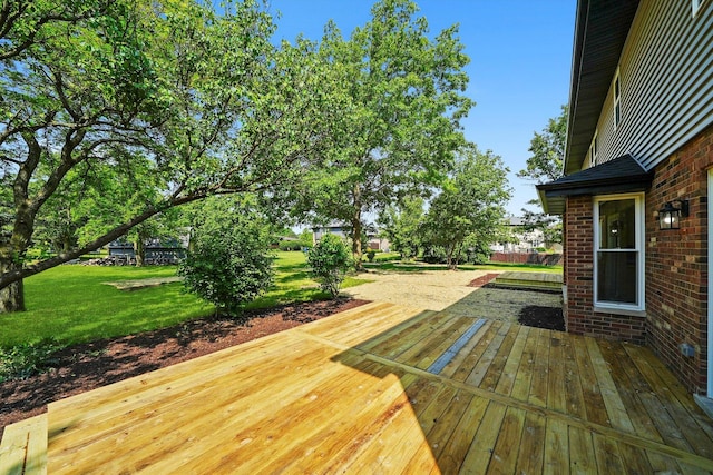 14814 Oakcreek Ct, Orland Park, IL 60467 - wooden terrace featuring a lawn