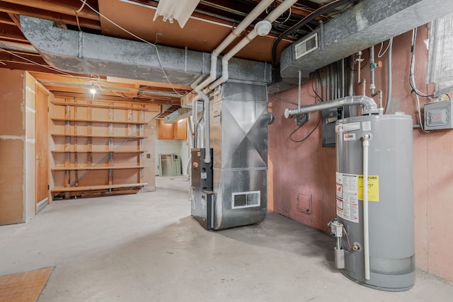493 W Avery St, Elmhurst, IL 60126 - unfinished below grade area with water heater and heating unit