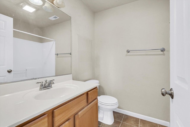 2303 Blanche Ln Unit B, Champaign, IL 61822 - bathroom featuring vanity, a shower, and tile patterned flooring