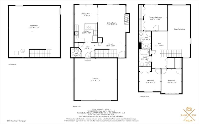 2303 Blanche Ln Unit B, Champaign, IL 61822 - view of home floor plan