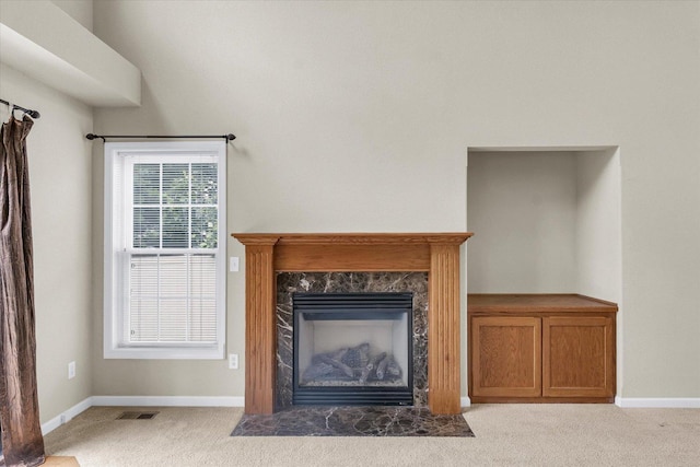 2303 Blanche Ln Unit B, Champaign, IL 61822 - detailed view of carpet floors and a premium fireplace