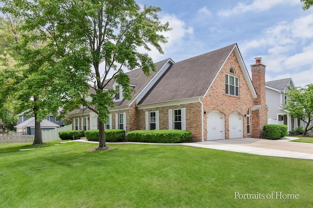 631 S Whispering Hills Dr, Naperville, IL 60540 - view of front of property with brick siding, driveway, an attached garage, and roof with shingles