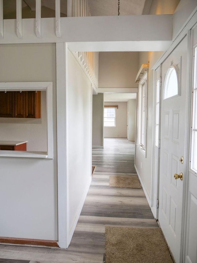510 W Harrison St, Villa Grove, IL 61956 - entrance foyer featuring baseboards and light wood-style floors