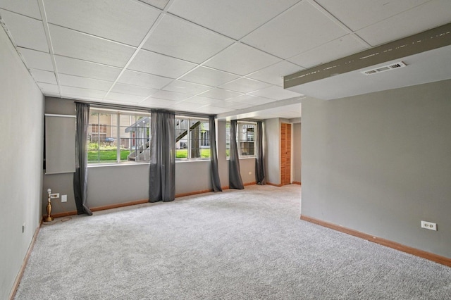 189 Port Royal Cir, Aurora, IL 60504 - empty room with carpet flooring and a drop ceiling