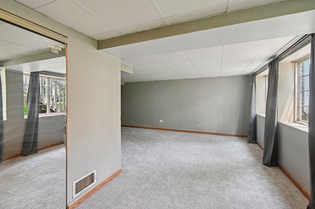 189 Port Royal Cir, Aurora, IL 60504 - carpeted empty room featuring a paneled ceiling and plenty of natural light
