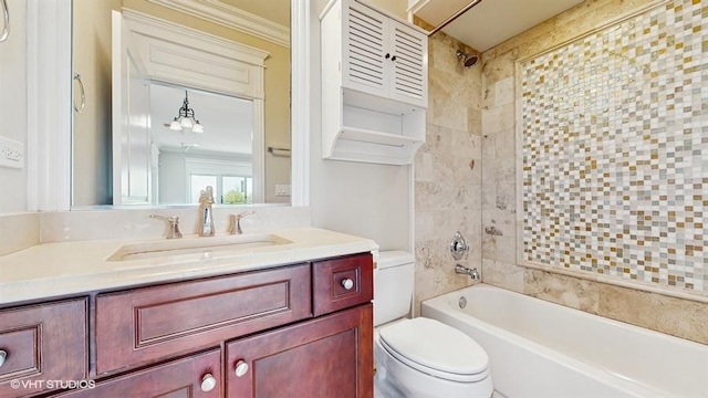 2540 W Diversey Ave Unit 404, Chicago, IL 60647 - full bathroom featuring toilet, vanity, and shower / bathtub combination