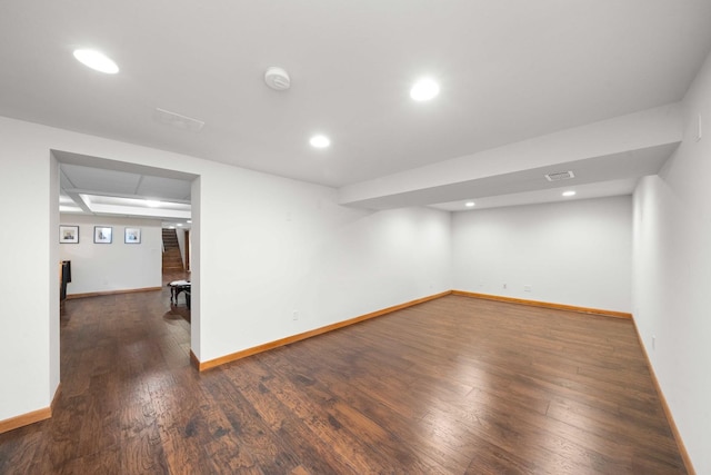 28 Lions Rd, Sandwich, IL 60548 - below grade area with wood finished floors and recessed lighting