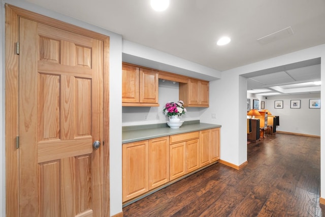 28 Lions Rd, Sandwich, IL 60548 - kitchen featuring dark wood-type flooring and recessed lighting