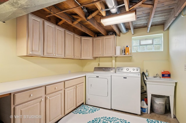 9008 Marmora Ave, Morton Grove, IL 60053 - laundry room with cabinet space and washing machine and dryer