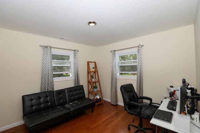 19421 W Hoag Ct, Mundelein, IL 60060 - office area featuring wood finished floors and baseboards
