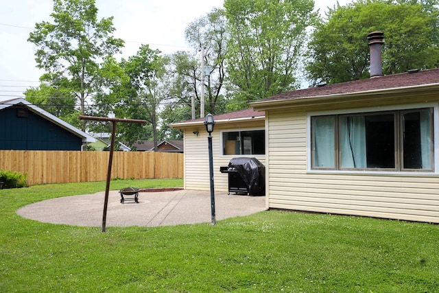 19421 W Hoag Ct, Mundelein, IL 60060 - view of yard with a patio and a fire pit